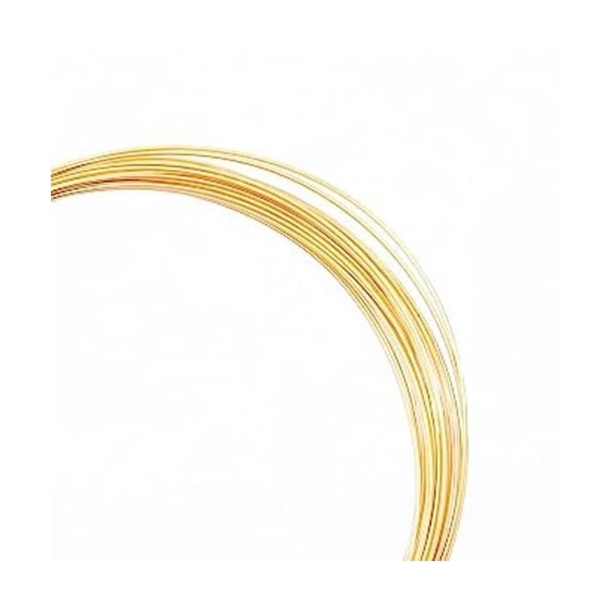 BEADIA Alambre chapado en oro de 18 quilates de 0.024 in