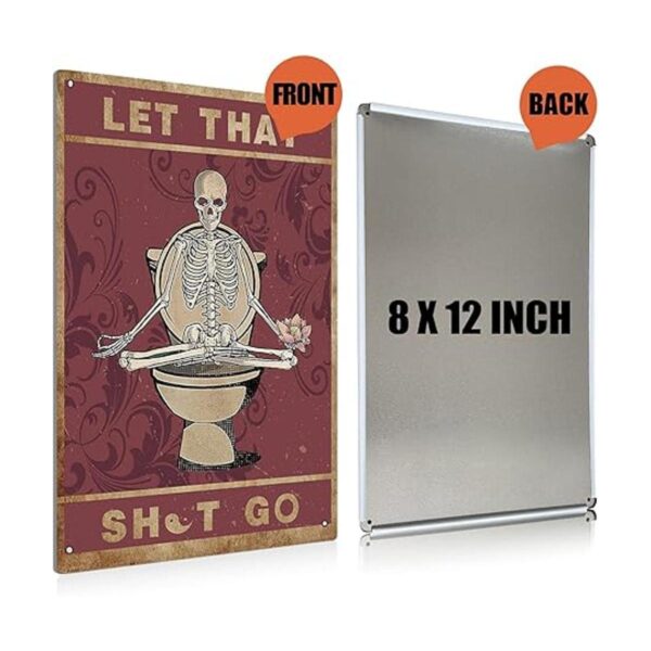 BEASTZHENG Letrero de metal con texto en inglés Let That_2