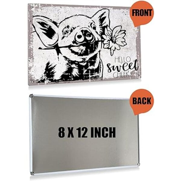 BEASTZHENG Cartel de metal para baño diseño de flores de_2