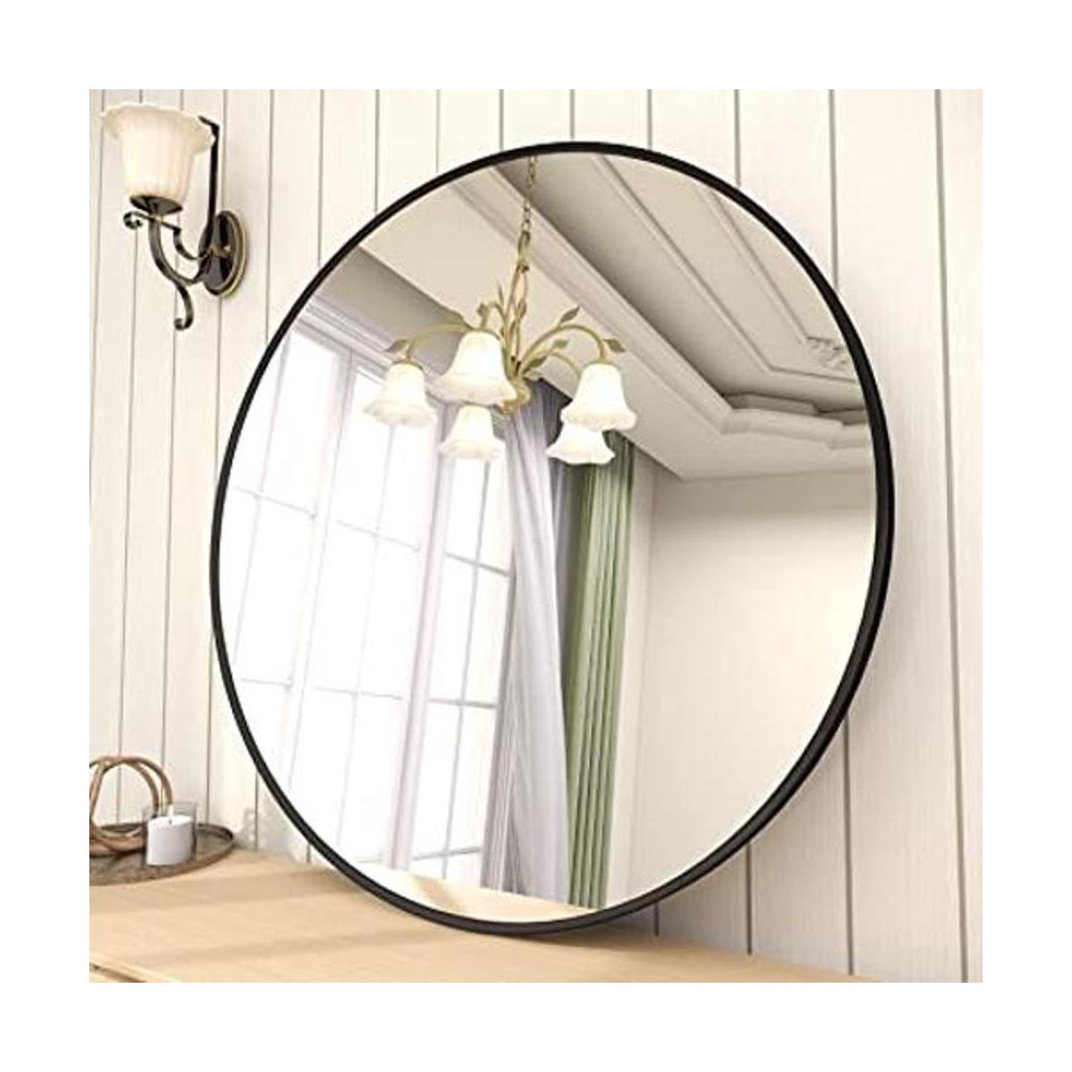 BEAUTYPEAK Espejo de pared redondo de 18.0 pulgadas con