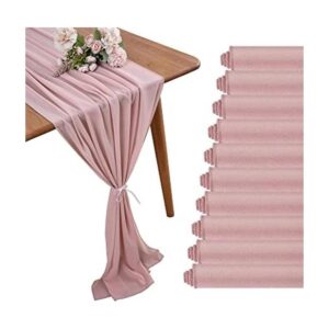 BEDDEB Paquete de 10 caminos de mesa de gasa con rosas