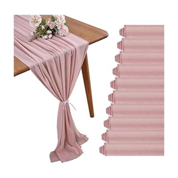 BEDDEB Paquete de 10 caminos de mesa de gasa con rosas
