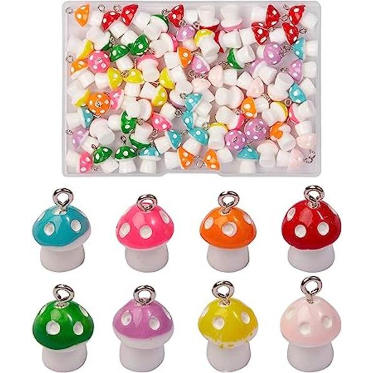 BEEFLYING 80 dijes colgantes de hongo de 8 estilos de