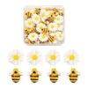 BEEFLYING 50 cabujones de resina de abeja de flores_1
