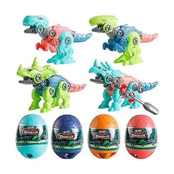 BEIGUO Paquete de 4 huevos de dinosaurio jumbo con_1