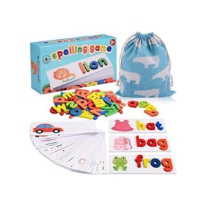 BEESTECH Juegos de cartas a juego de ortografía juguetes_1