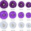 BEISHIDA Flores de papel de seda colgantes de color morado_2
