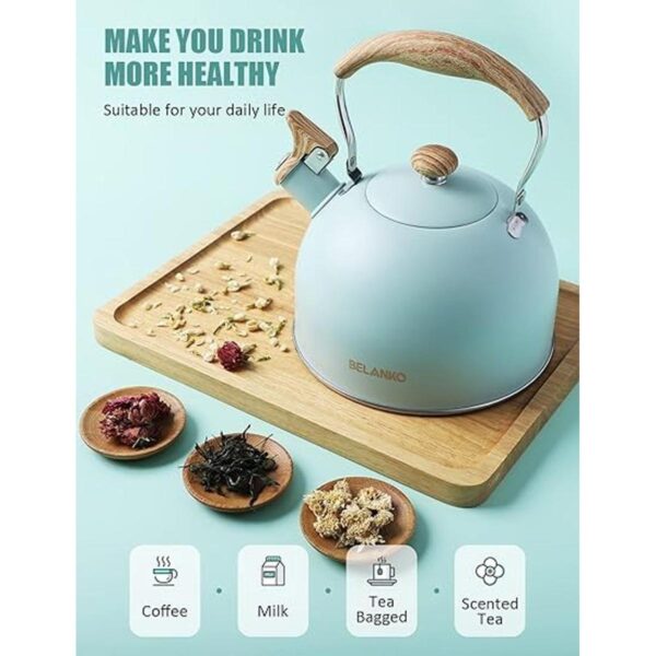 BELANKO Hervidor de té de 85 onzas 2.5 litros silbante_2