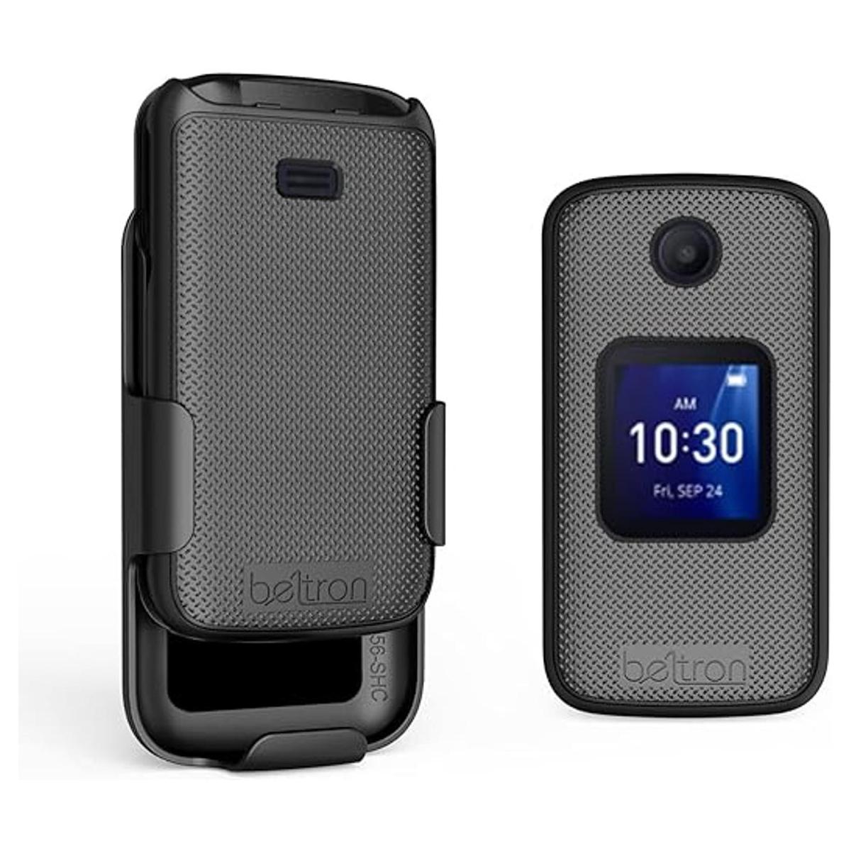 BELTRON Funda con clip para cinturón para Alcatel Go Flip