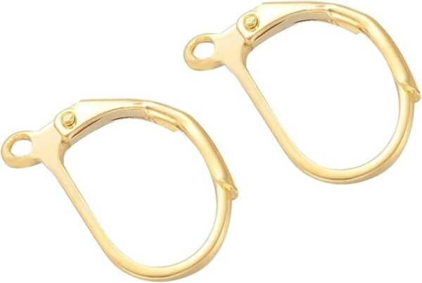 BENECREAT 2 piezas de aretes de palanca con relleno de oro_1