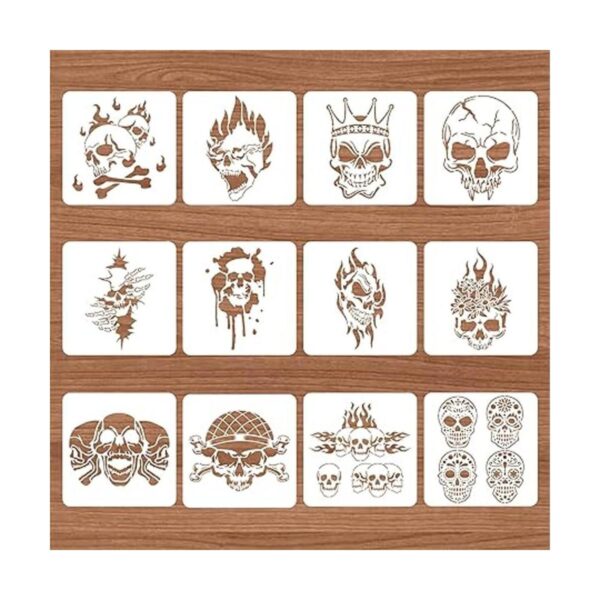 BENECREAT 12 plantillas de dibujo de plástico con patrón