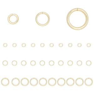 BENECREAT 30 anillos de oro de 14 quilates con relleno de_1