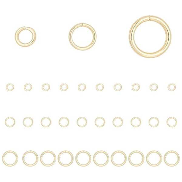 BENECREAT 30 anillos de oro de 14 quilates con relleno de_1