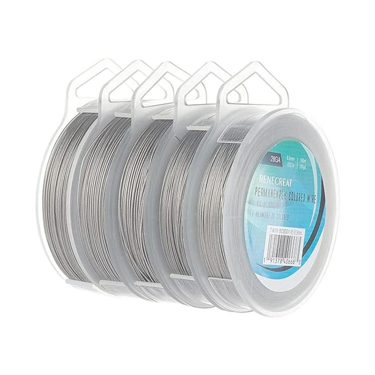 BENECREAT 5 rollos de alambre de acero inoxidable de