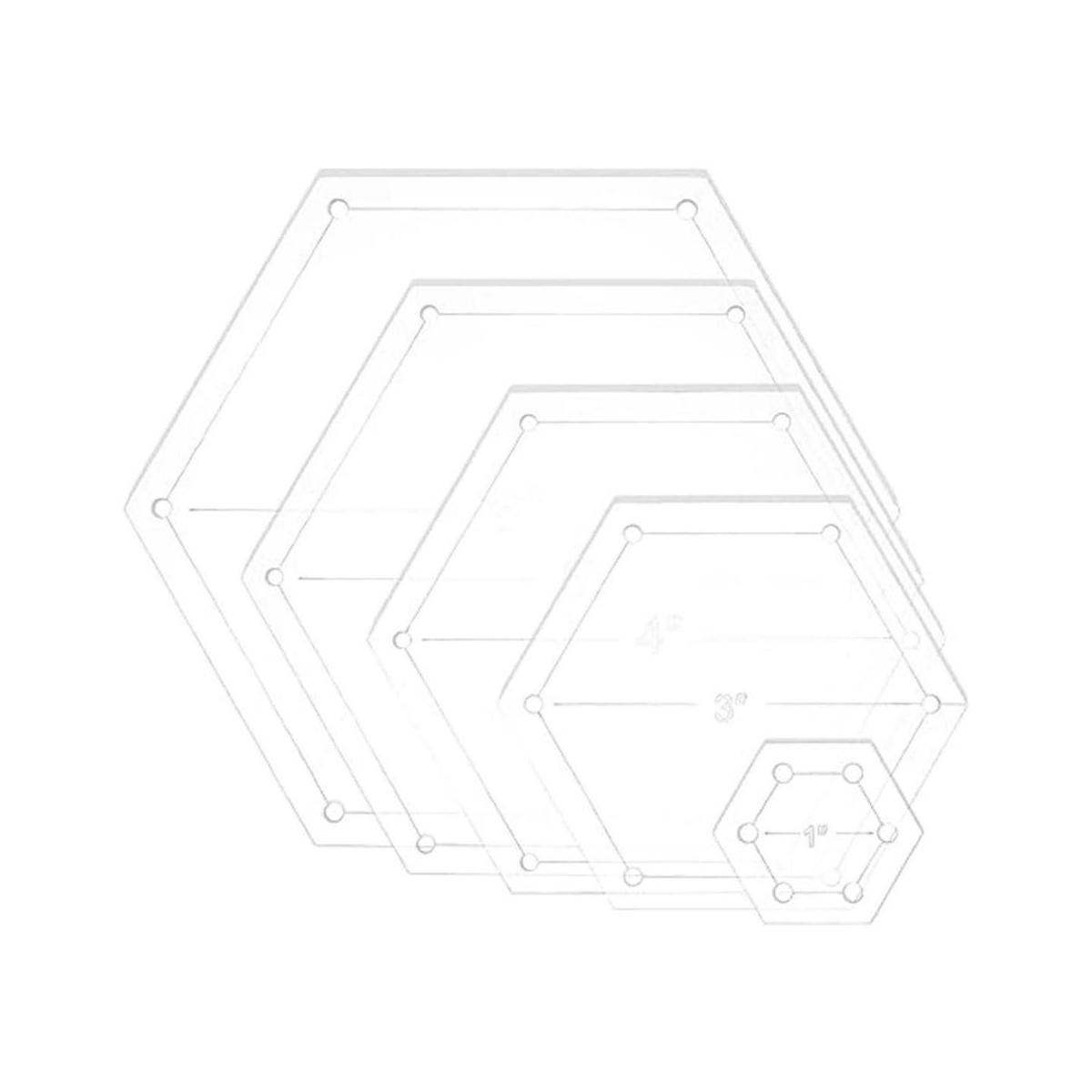 BENECREAT 5 piezas de plantilla hexagonal para acolchado