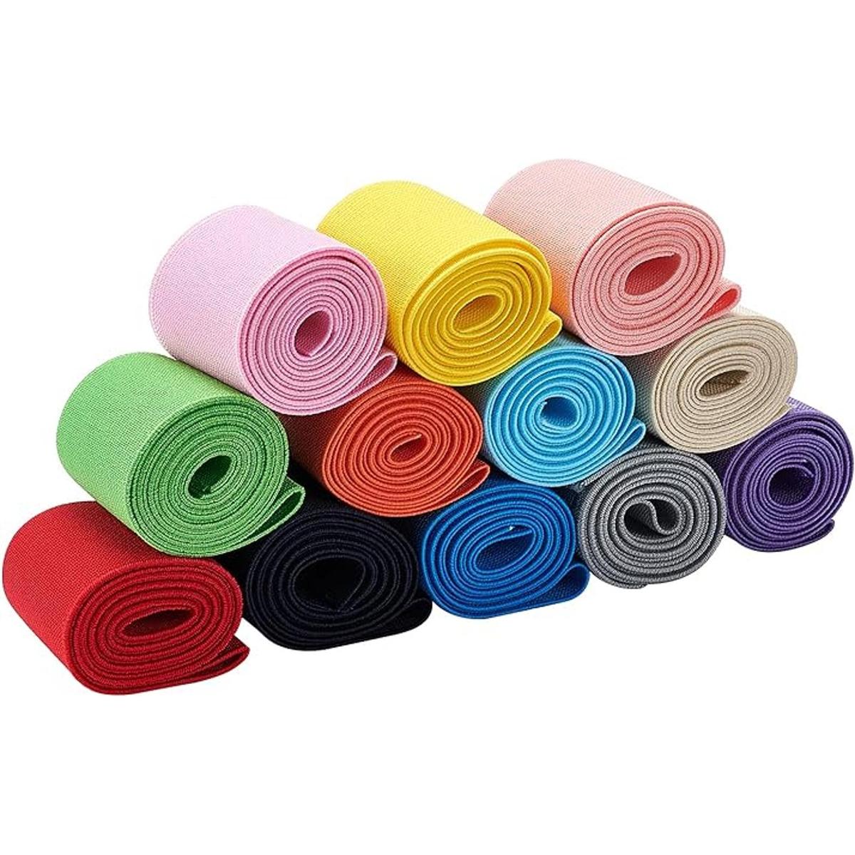 BENECREAT Bandas elásticas planas de 13 yardas de 2