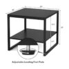 Homieasy Mesa auxiliar mesa auxiliar cuadrada de 20_6