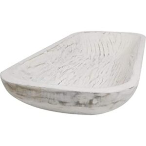 BNDPLUS Cuenco de masa de madera blanco antiguo cuenco_1