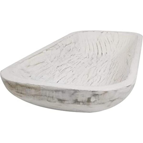 BNDPLUS Cuenco de masa de madera blanco antiguo cuenco_1