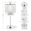 Lámpara de mesa de control táctil de cristal con 2 puertos_3
