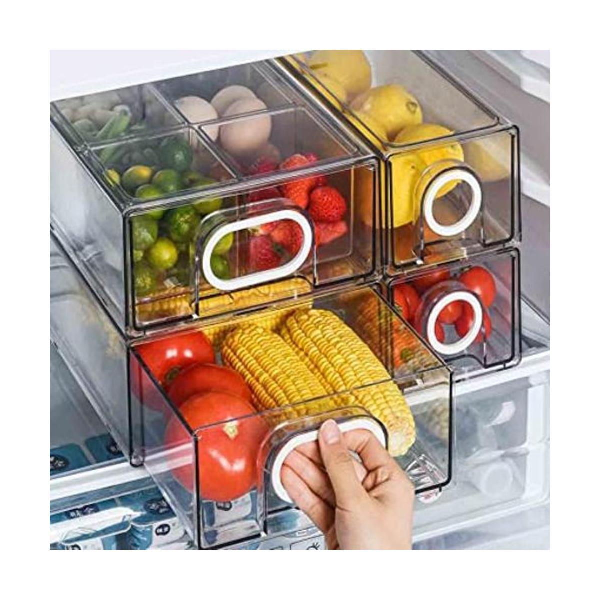 Organizador de refrigerador cajones de organización de