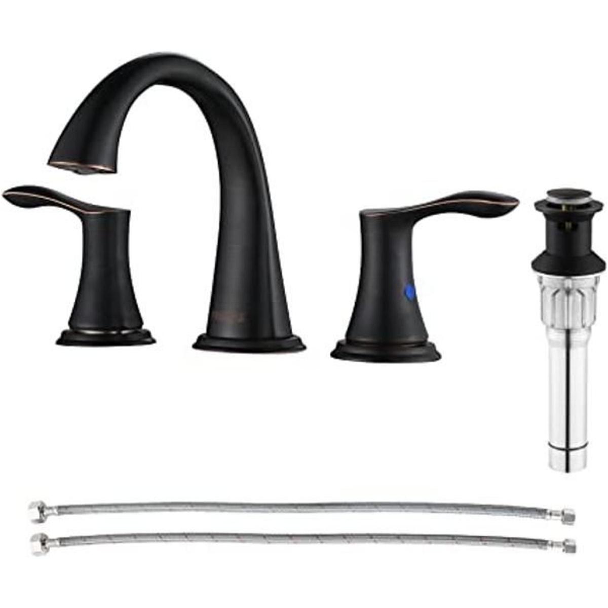 PARLOS Grifo para baño de doble manija extendido con