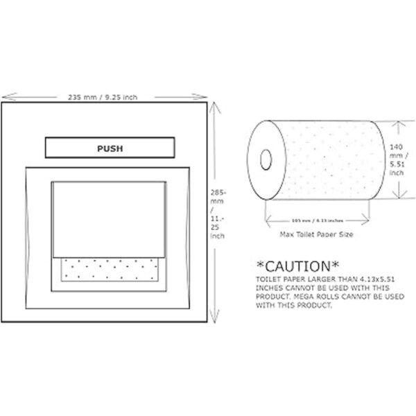 KAISERAUM Soporte de papel higiénico empotrable con