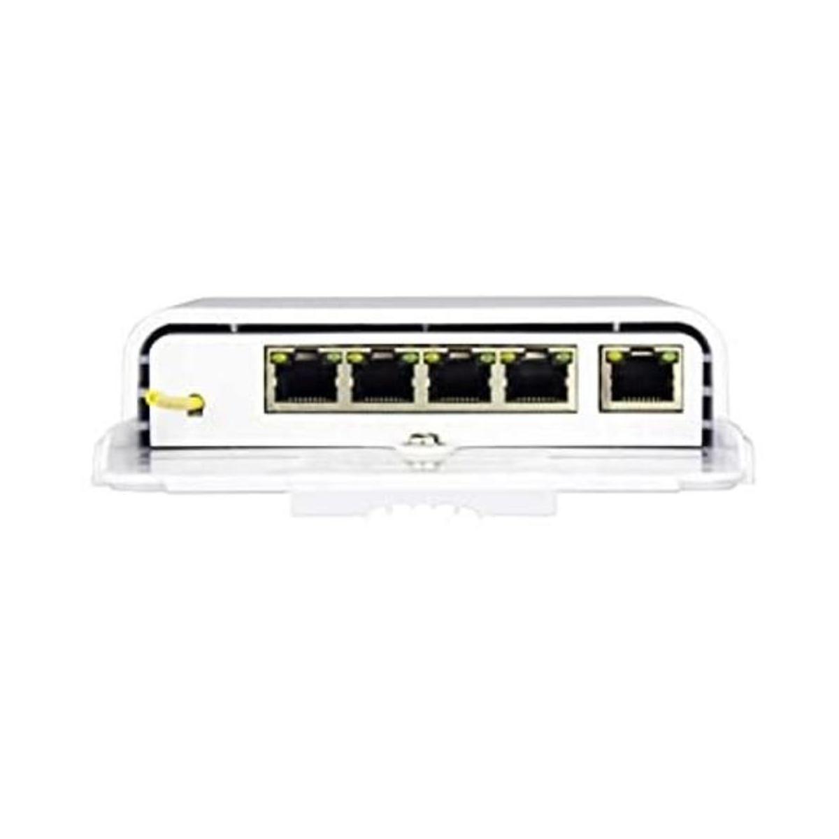 CENTROPOWER Interruptor POE para exteriores de 5 puertos