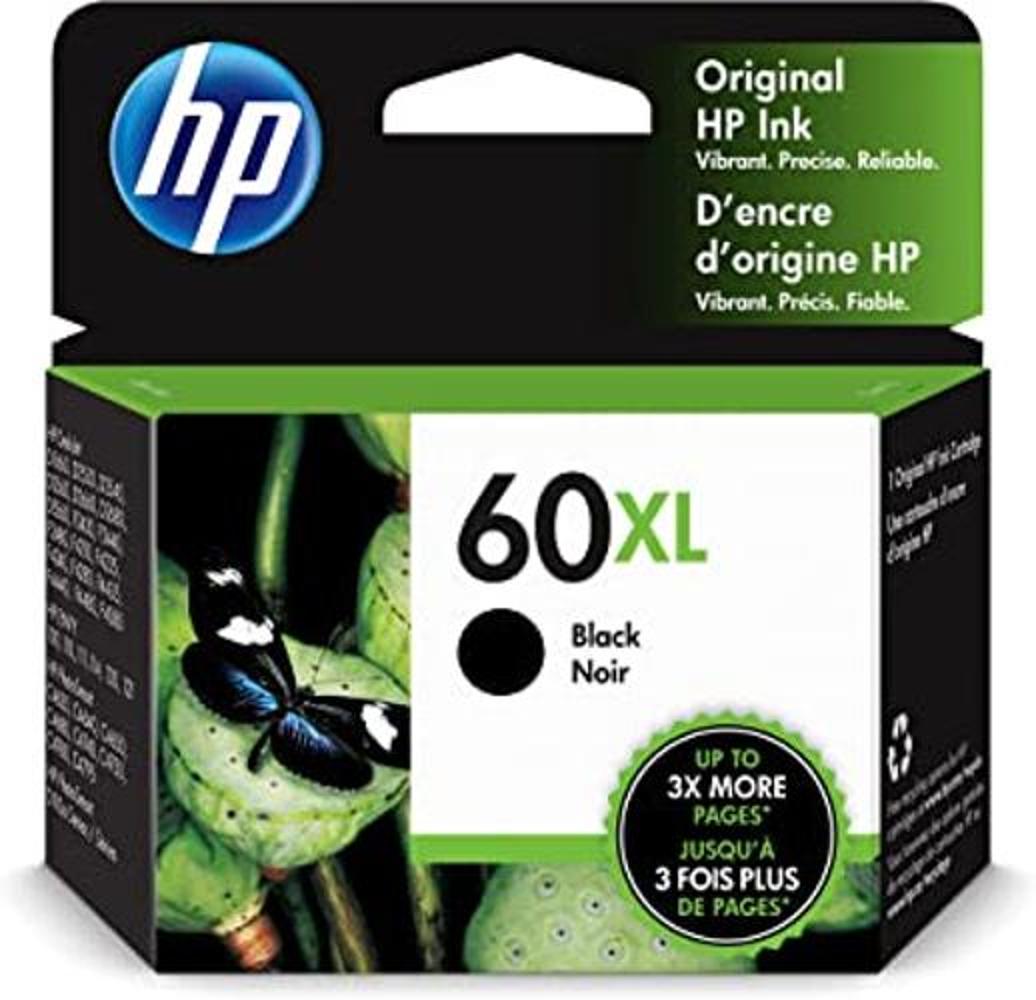 Cartucho de tinta negra original HP 60XL de alto