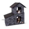 KH Pet Products Casa de dos pisos para exteriores con_1