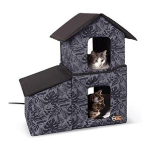 KH Pet Products Casa de dos pisos para exteriores con_1