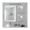 Butylux Espejo de baño iluminado con luz LED de 28 x 20_5