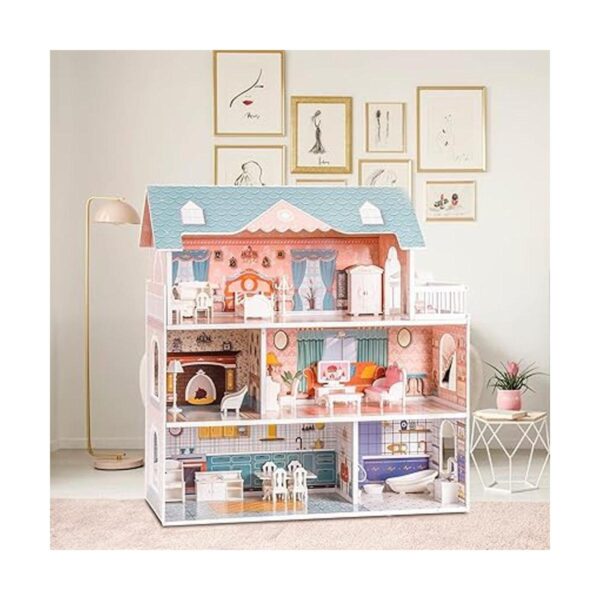 ROBUD Casa de madera para muñecas regalo de juguete para