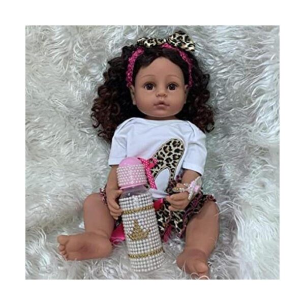 Angelbaby Muñecas de bebé afroamericanas realistas de 22_1