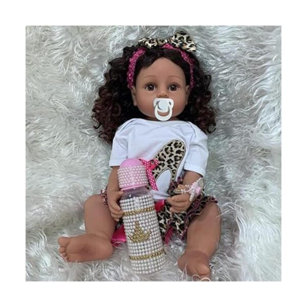 Angelbaby Muñecas de bebé afroamericanas realistas de 22_2