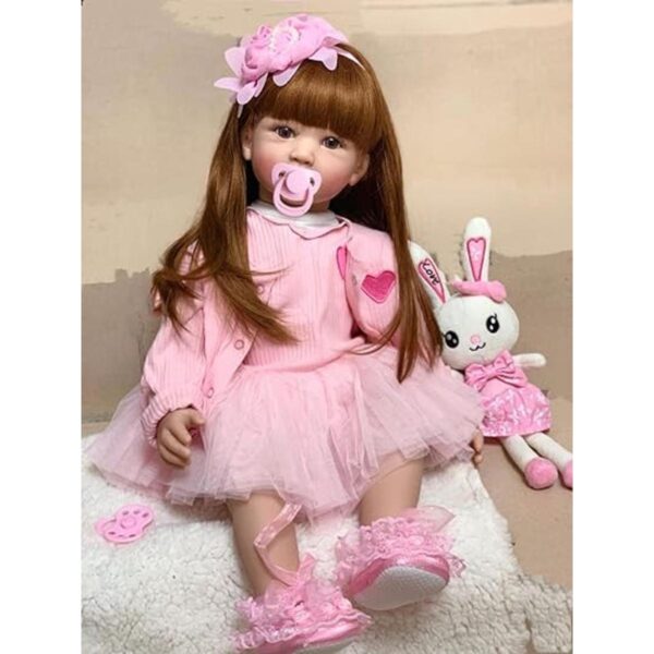 Angelbaby Muñeca de 24.0 in para niñas Vestido rosa_1