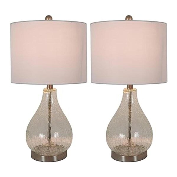 Decor Therapy MP1096 Juego de 2 lámparas de mesa crujido_2