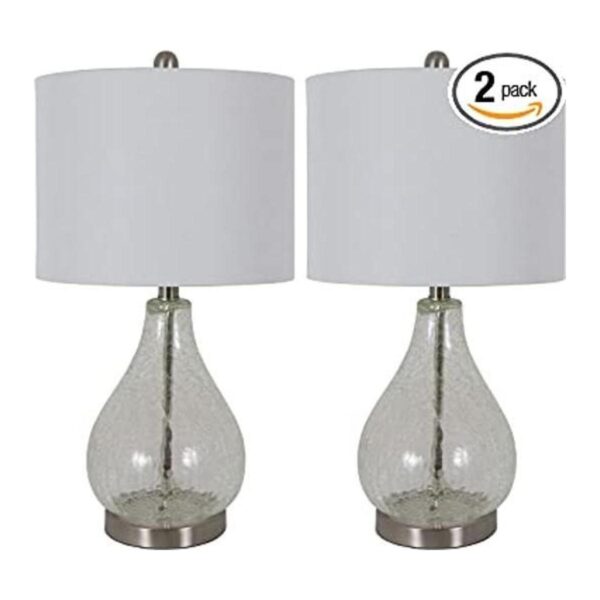 Decor Therapy MP1096 Juego de 2 lámparas de mesa crujido_1