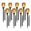 Permande Paquete de 8 luces solares mejoradas con llamas_1