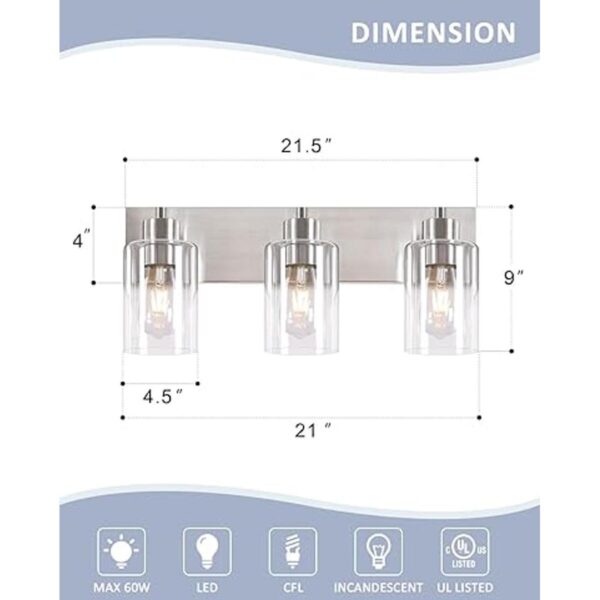 KW73013 Accesorios de tocador de baño de 3 luces moderno_2