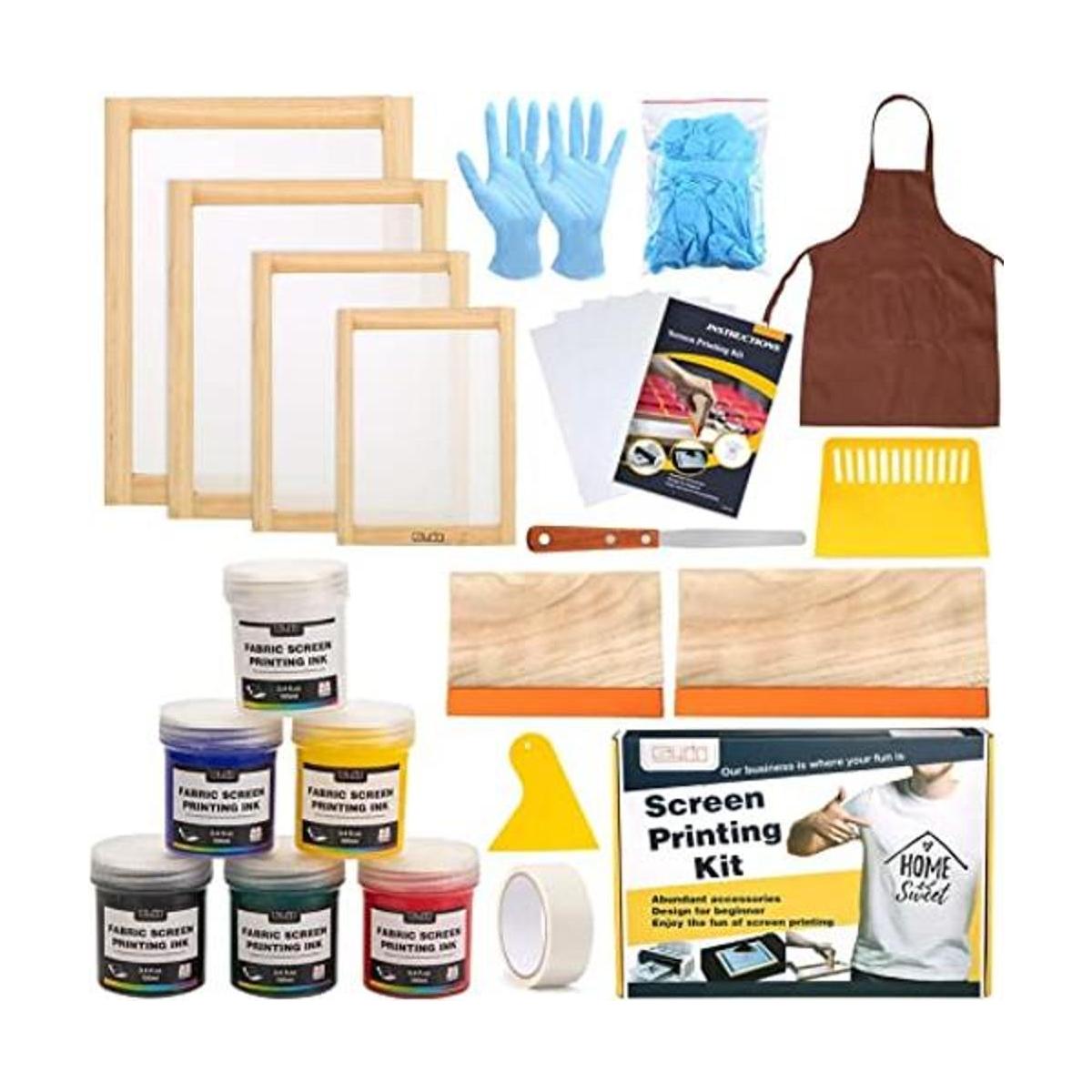 Caydo El kit de serigrafía de 38 piezas incluye tinta de