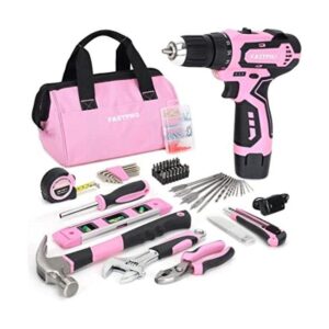 FASTPRO Juego de taladro rosa de 175 piezas de 12 V_1