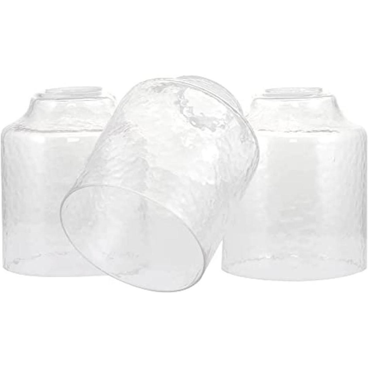 Kira Home Caspian Persianas de vidrio martilladas de 6
