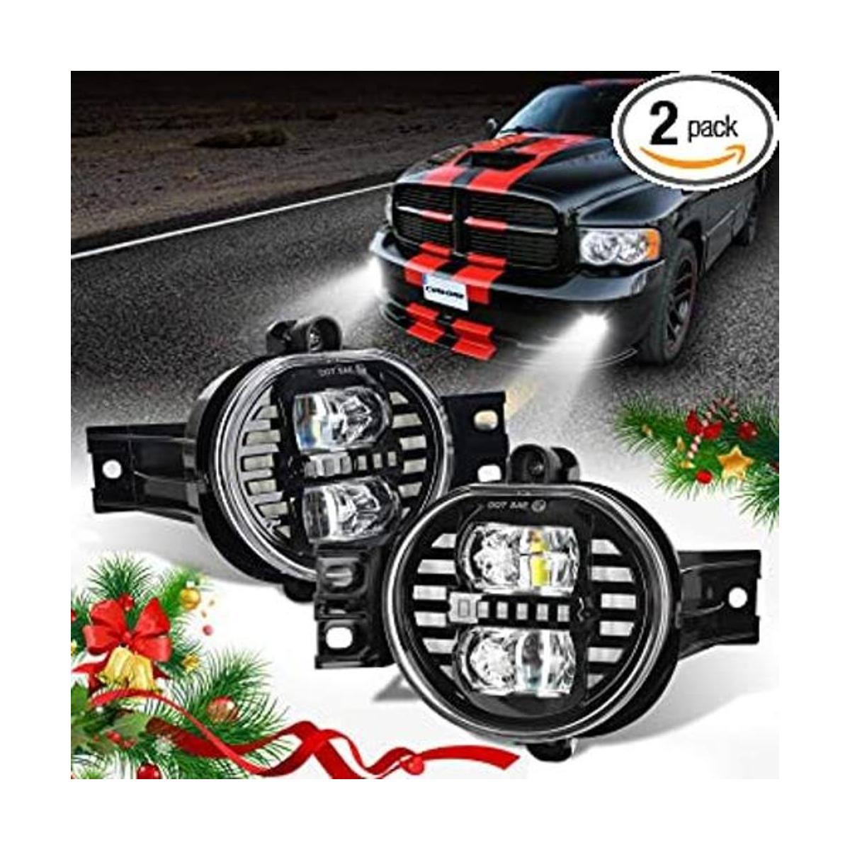 COWONE Luces antiniebla LED con DRL blancas compatibles