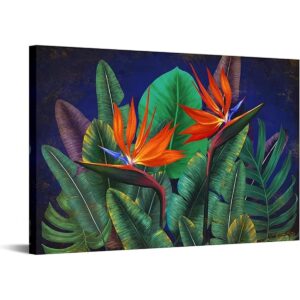 RnnJoile Pintura en lienzo de flores tropicales para_1