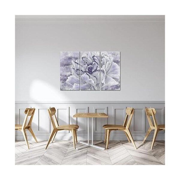 FuShvre Lienzo decorativo de 3 paneles de peonía de color_2