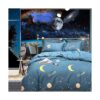 FADFAY Juego de ropa de cama Galaxy Space 100 algodón