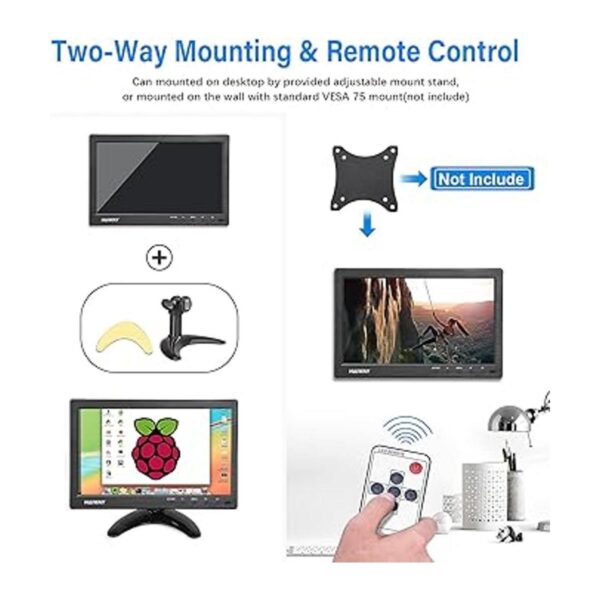 Haiway Monitor de seguridad de 10.1 pulgadas resolución_4