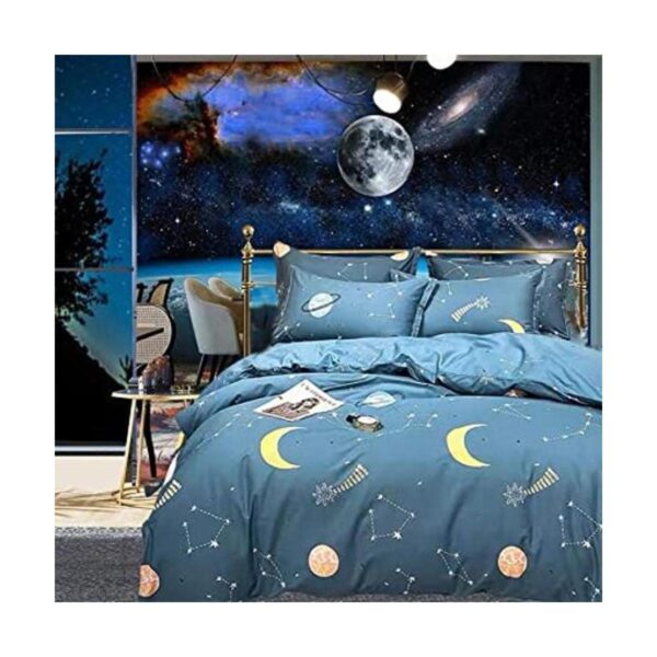 FADFAY Juego de ropa de cama Galaxy Space 100 algodón