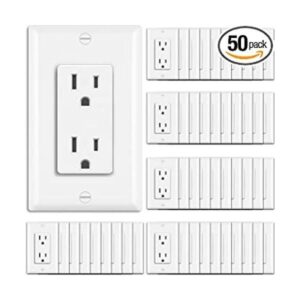 BESTTEN Paquete de 50 tomas de corriente de pared para